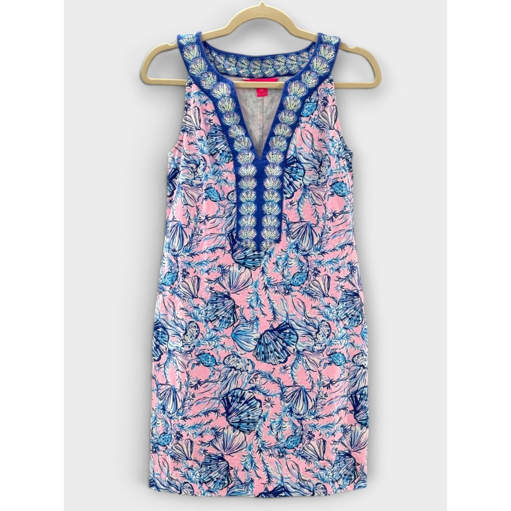 Lilly Pulitzer Santanita Shift dress, Magnolia Lilac, size Xs Stretch Ocean Vibe